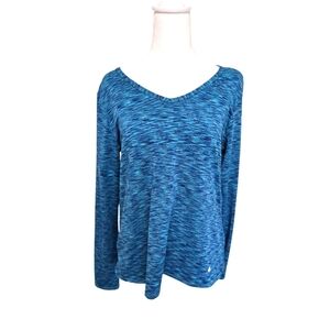 Bally yoga athletic long sleeve and open criss cross back top size medium